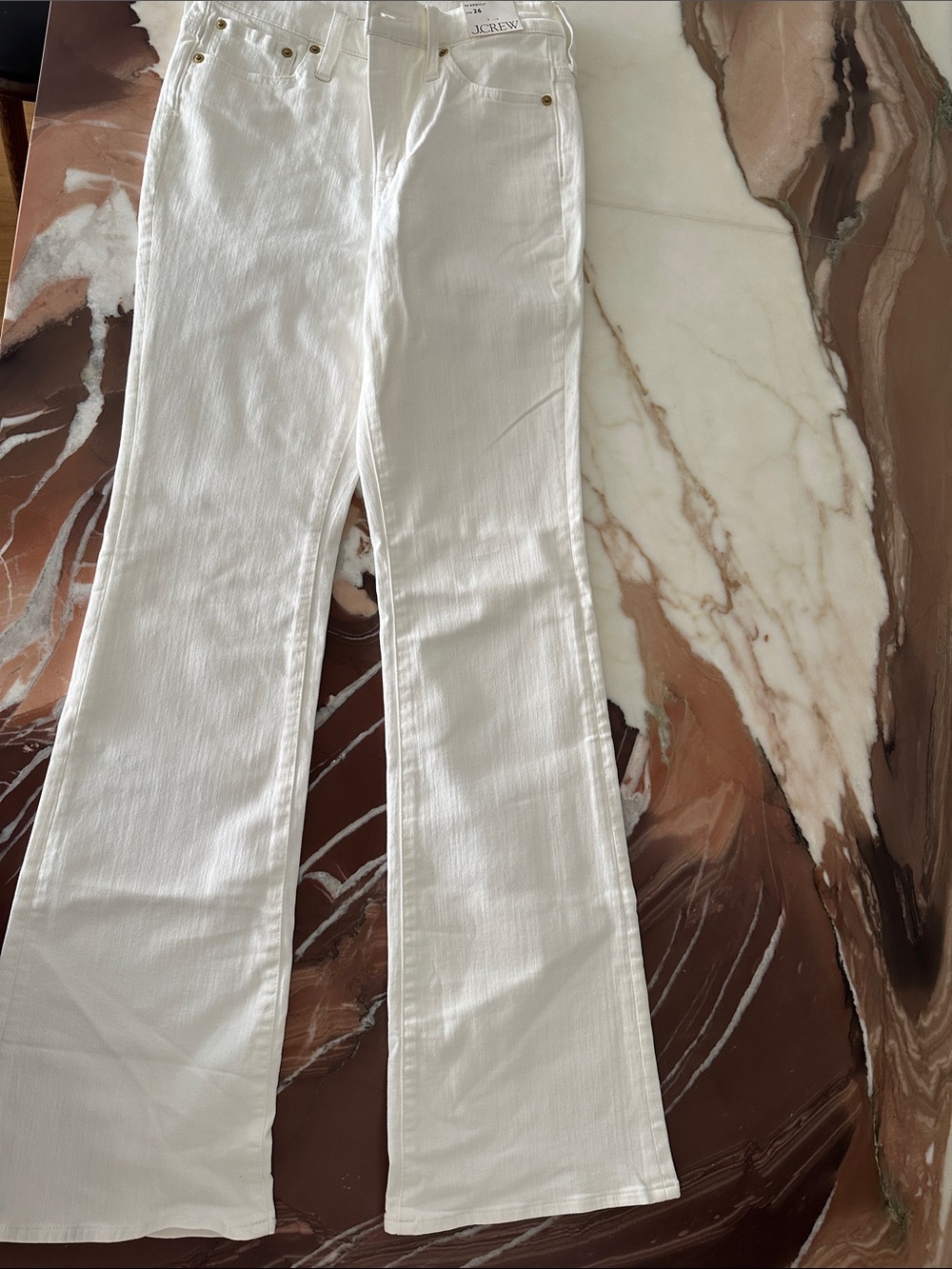 J. Crew White High-Rise Bootcut Jeans - Women's